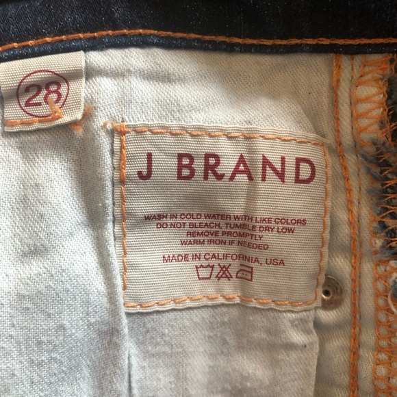 J Brand Dark Slim Jeans Cigarette Leg Size 28 Low Rise Y2K style - Picture 9 of 11